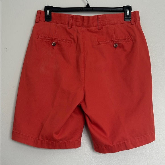 Roundtree & Yorke Vibrant Orange Flat Front Shorts - Picture 6 of 8